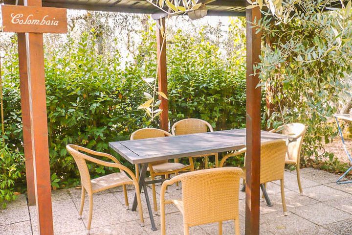 Ferienwohnung Colombaia Agriturismo Villa Panconesi mit Pool San Gimignano Terrassensitzplatz