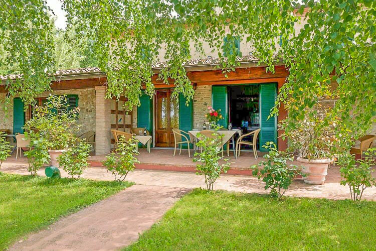 Ferienwohnung Segatoio Agriturismo Villa Panconesi mit Pool bei San Gimignano Terrassensitzplatz